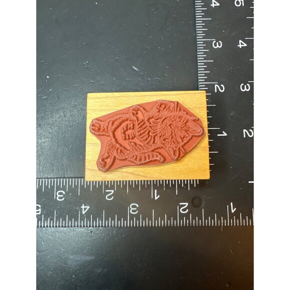 Playful Kitten Rubber Stamp #650 Wooden Block By Comotion Rubber Stamps 1993 - Picture 4 of 4